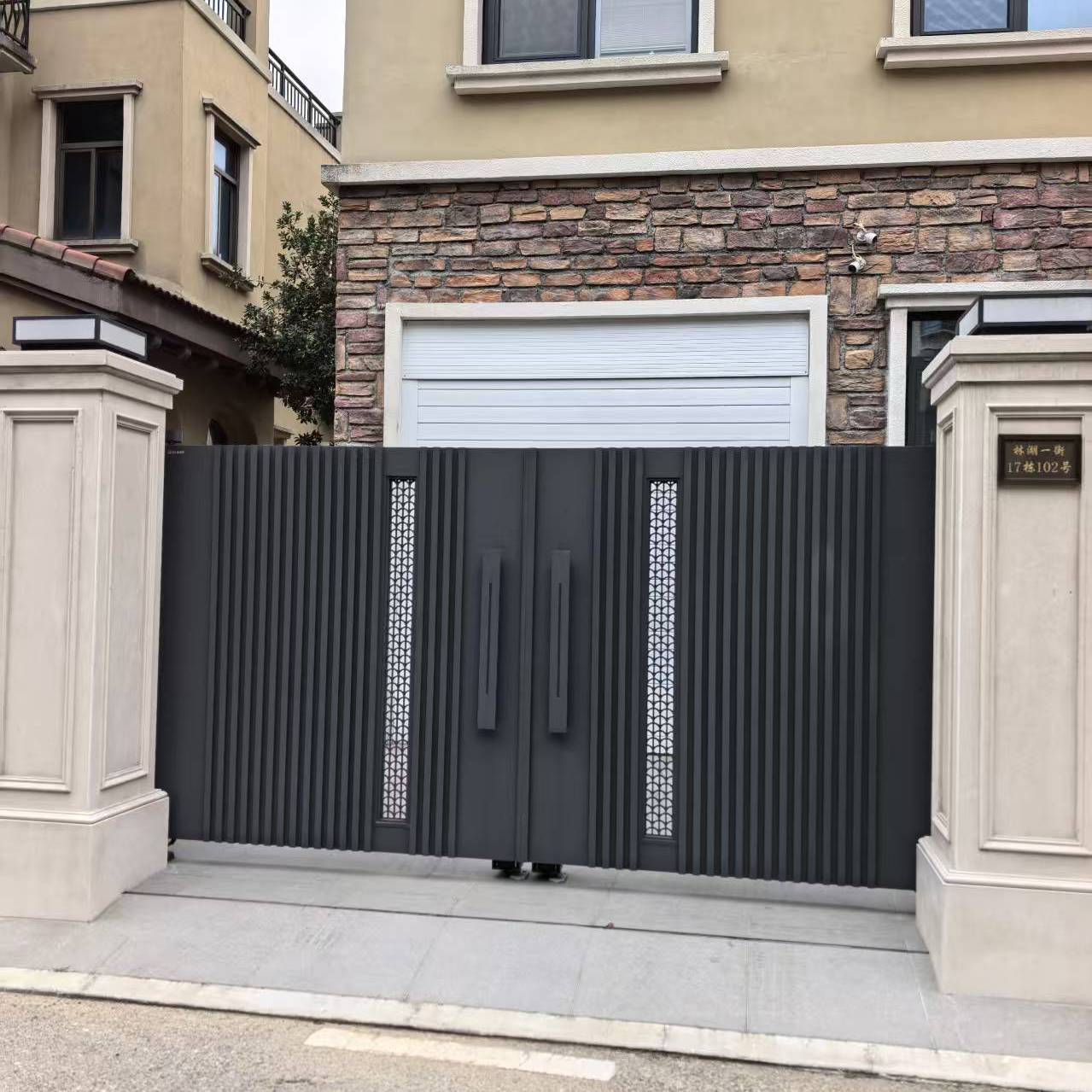 别墅花园入户门铁艺庭院门铝合金别墅大门户外栅栏门自建房大门