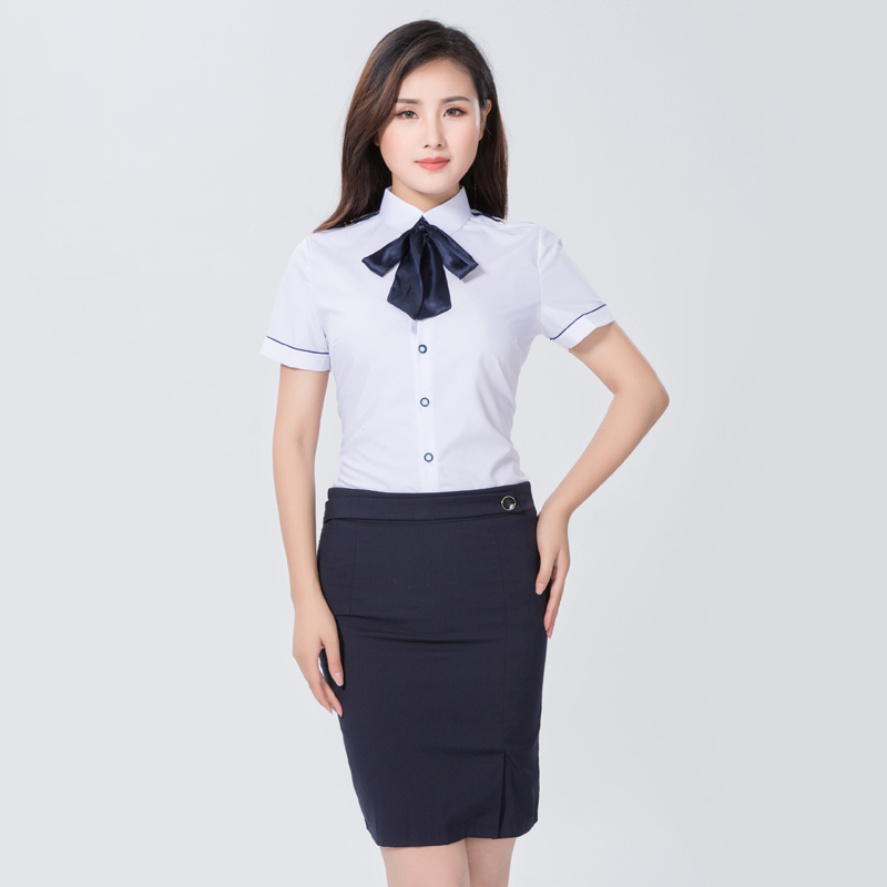 酒店前台美容师工作制服夏季2017新款OL空姐收银短袖职业装女套装|ruв категории Женская одежда, костюм/студенты школьную форму/обмундирования, профессионального женский костюм - от Buy2taobao.com для оказания профессиональной услуги покупки агента Taobao