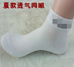 夏季中筒男袜网眼运动袜 涤棉袜 地摊袜子 男款 厂家批 发