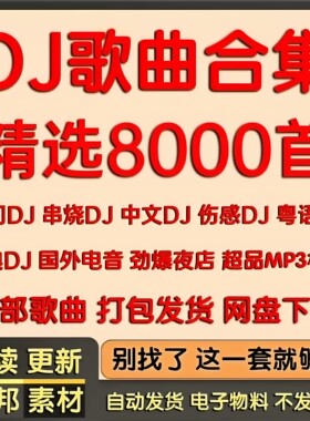 热门DJ歌曲粤语dj串烧抖音劲爆电音舞曲合集车载音乐mp3网盘下载