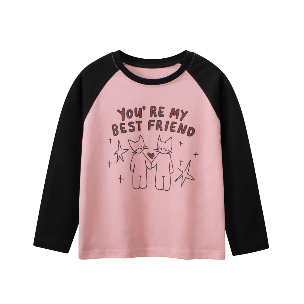 GRRR圆领韩版长袖潮流T恤女童