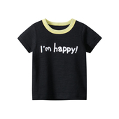 童装 小孩半袖 2025夏装 男童短袖 韩版 洋气女宝宝打底衫 新款 T恤纯棉