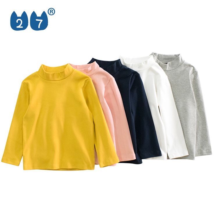 27kids圆领韩版长袖纯色
