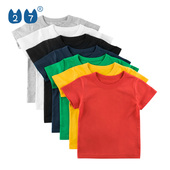 男女童纯色短袖 T恤2025夏装 新款 童装 洋气中小童纯棉薄款 百搭上衣