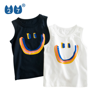 27kids纯棉背心夏季印花小背心