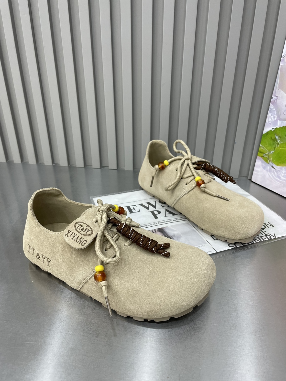 真皮复古勃肯鞋女平底休闲运动鞋