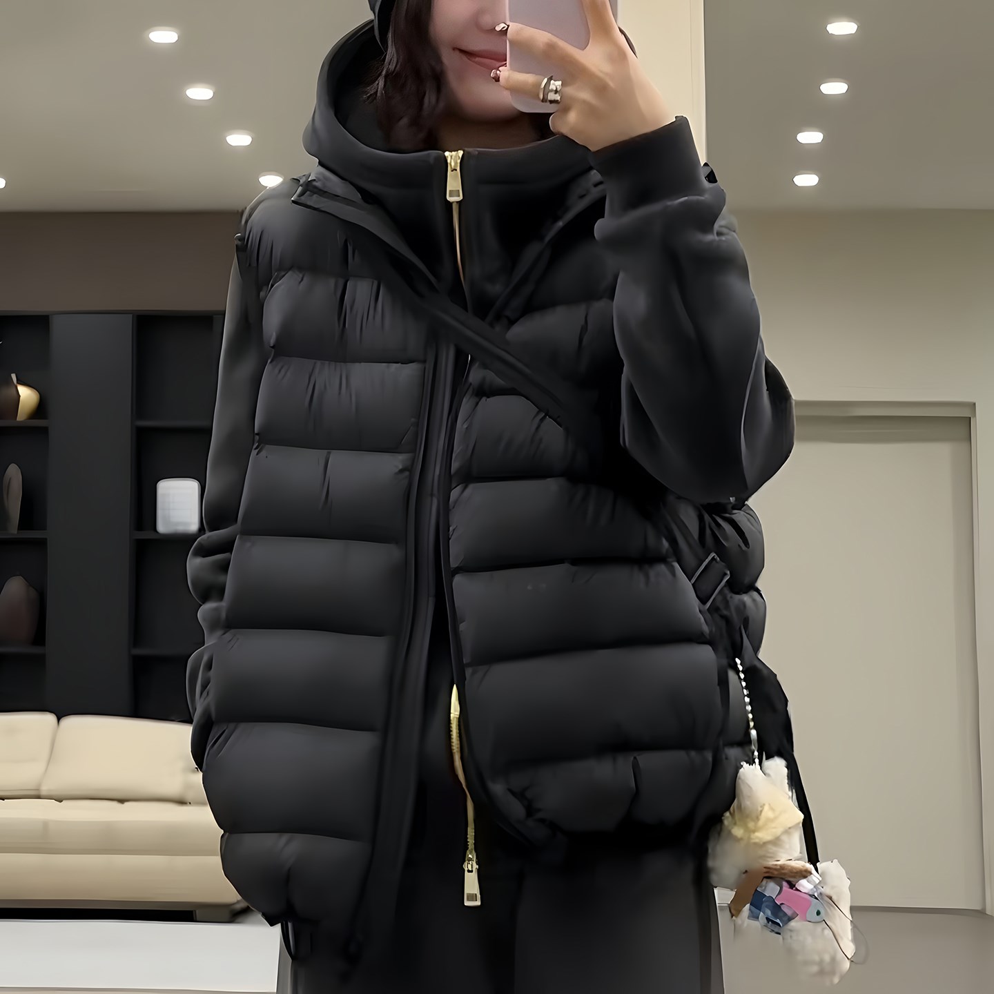 巨好看的排骨羽绒马甲女款外穿冬