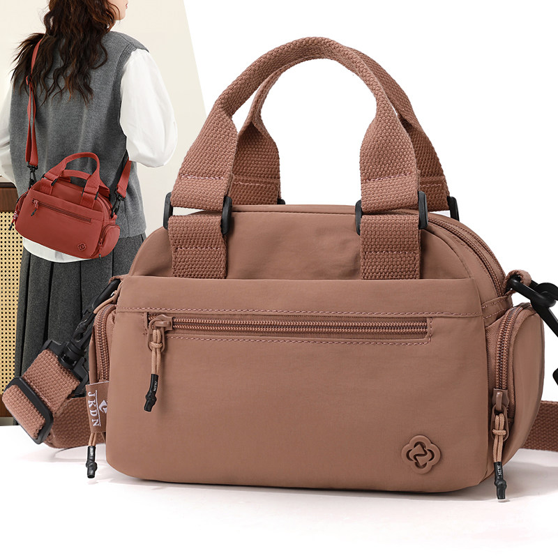 PINK新款斜挎包多层大容量简约女式包轻便小巧牛津布单肩手提背包