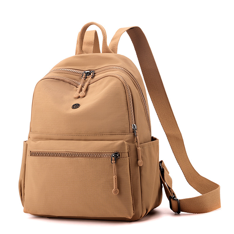 PINK新款时尚百搭简约纯色双肩包女牛津布小背包百搭大容量妈咪包