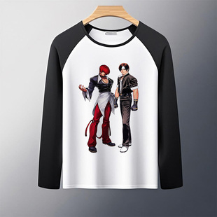 游戏拳皇八神庵草剃京男女装长袖T恤周边学生卡通动漫打底衫上衣