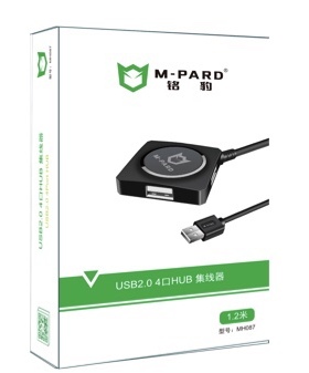 铭豹 USB4口集线器 USB HUB 1.2米 黑色/白色可选