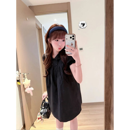 春夏法式初恋娃娃衫大码连衣裙