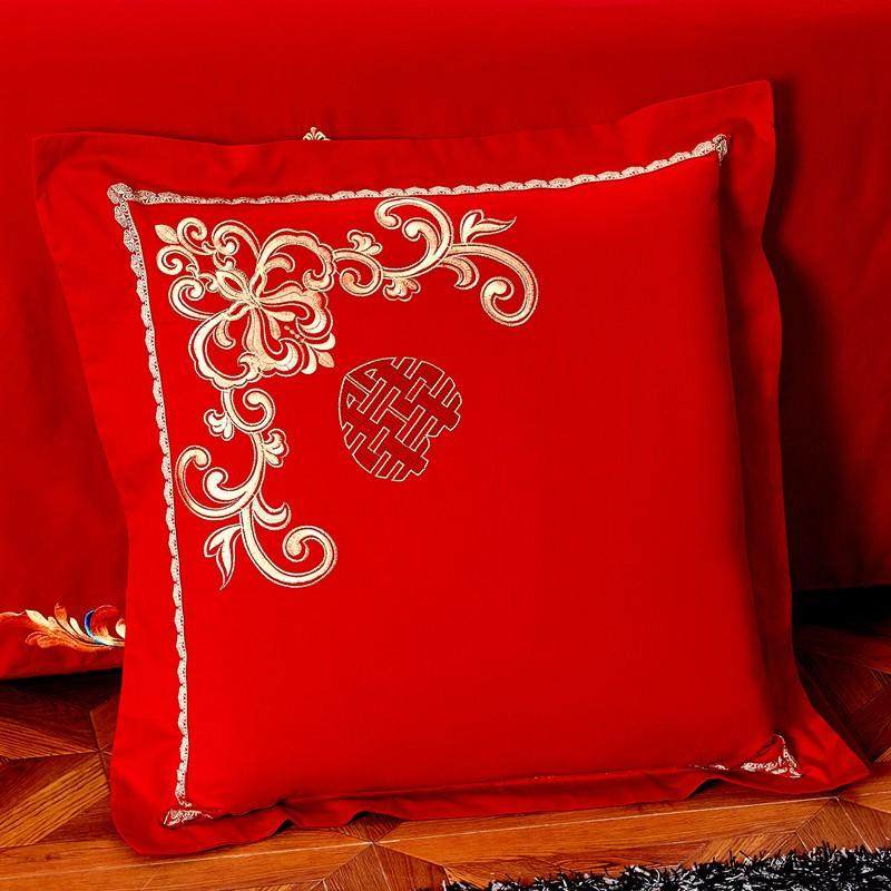 简静婚庆抱枕 贵妃枕一个装  一对装