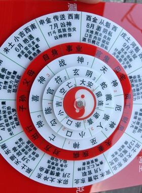 新升级六神术转盘18cm小六任盘转盘转动起课起卦修罗速喜大安全集
