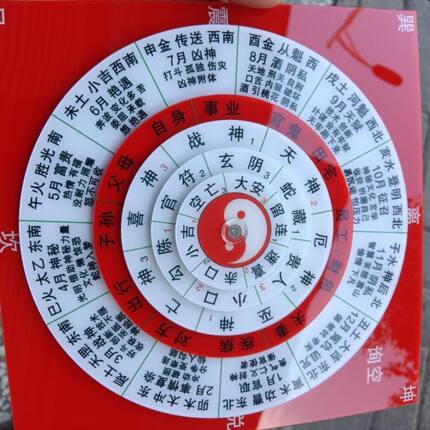 新升级六神术转盘18cm小六任盘转盘转动起课起卦修罗速喜大安全集