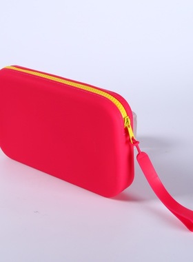 硅胶收纳包便捷硅胶包包手机数据线收纳袋拉链收纳包女生手拿包