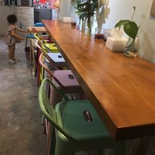 实木墙上隔板置物架靠墙电脑桌家用写字台挂墙书桌吧台板餐桌收纳