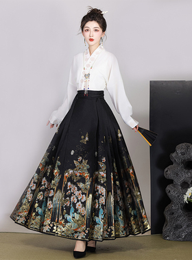 采莲归【化蝶】2026新款明制马面裙女套装成人日常汉服半身裙婚服