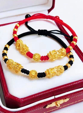 越南沙金貔貅手炼男女款彷真