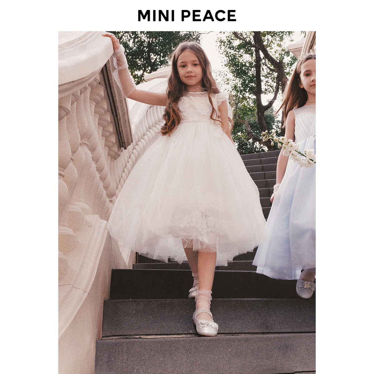 【专柜同款高定系列】MINIPEACE太平鸟童装连衣裙重工礼服网纱裙