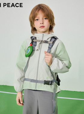【专柜同款】MINIPEACE太平鸟童装男童运动外套三防户外夹克春秋