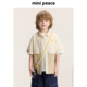 专柜同款 拼接廓形夏季 MINIPEACE太平鸟童装 衬衫 新款 儿童短袖