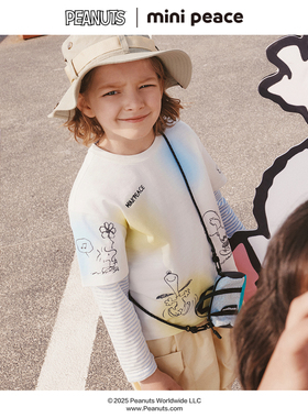 [凉感抑菌]【专柜同款】MINIPEACE×史努比联名系列男童短袖T恤