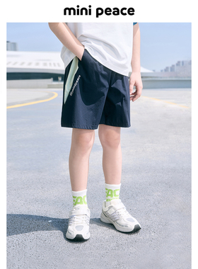 [凉感速干]MINIPEACE太平鸟童装男童男童运动短裤夏儿童五分裤男
