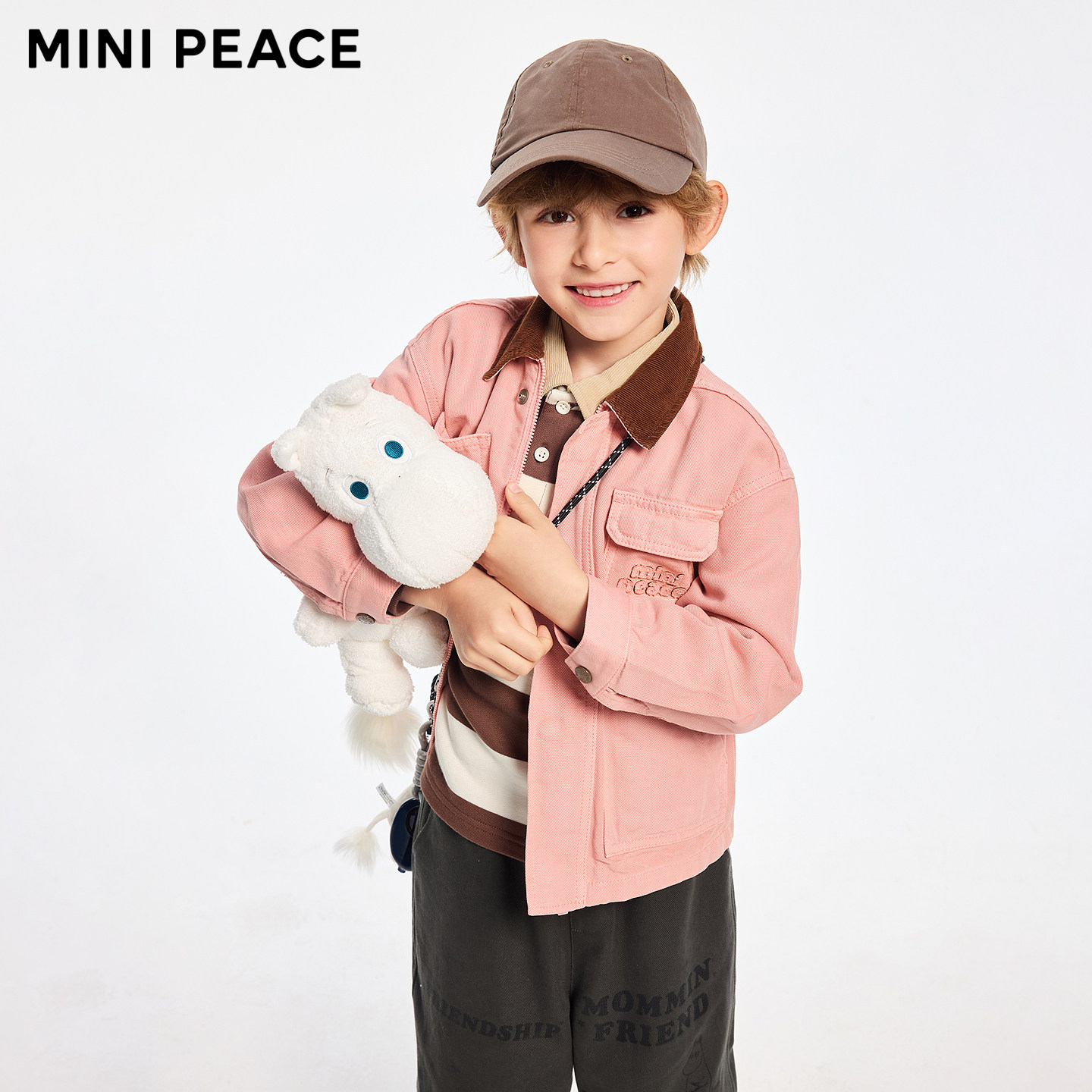 【专柜同款】MINIPEACE太平鸟童装男童牛仔夹克儿童外套秋冬装新