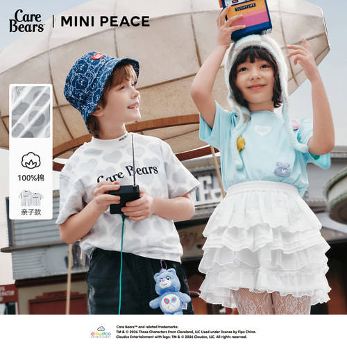 MINIPEACEXCareBears亲子T恤
