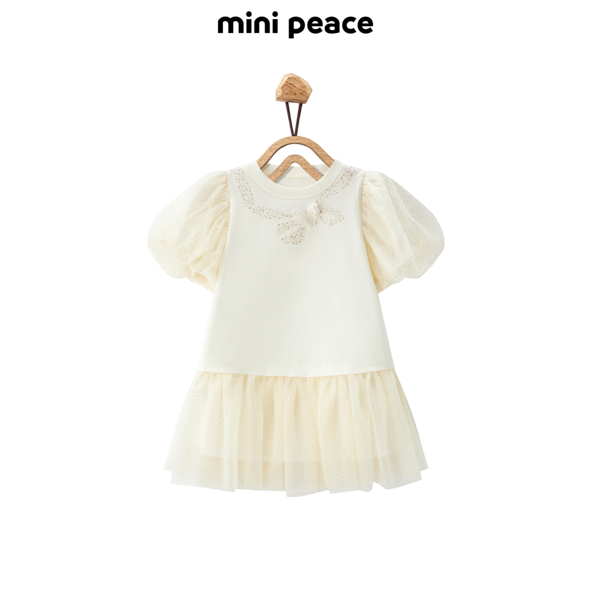 【专柜同款活力系列】MINIPEACE太平鸟童装女童夏季连衣裙泡泡袖