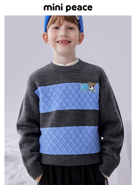 [羊毛衫]MINIPEACE太平鸟童装男童毛套衫儿童毛衣毛衫针织衫冬装