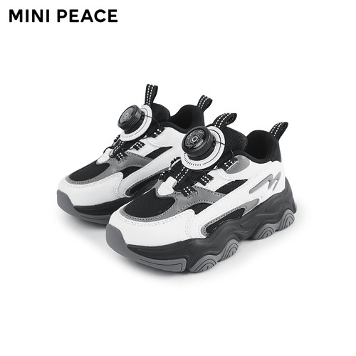 【专柜同款】MINIPEACE太平鸟童装男童免系带BOA运动复古休闲鞋夏