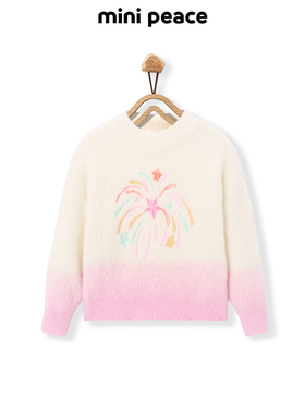 【专柜同款】MINIPEACE太平鸟童装女童晕染毛衣儿童针织衫冬装