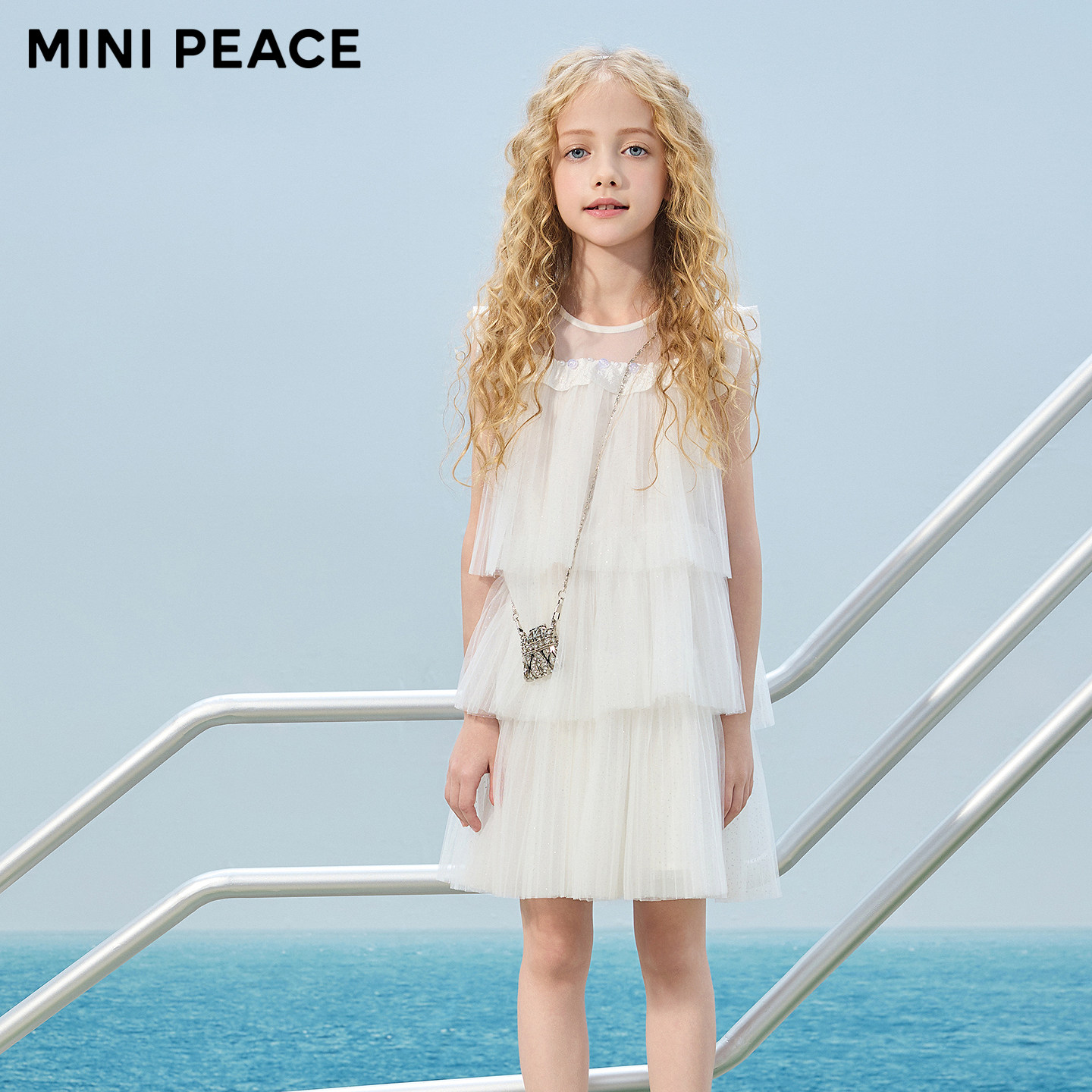 【专柜同款公主系列】MINIPEACE太平鸟童装公主裙夏百褶蛋糕纱裙