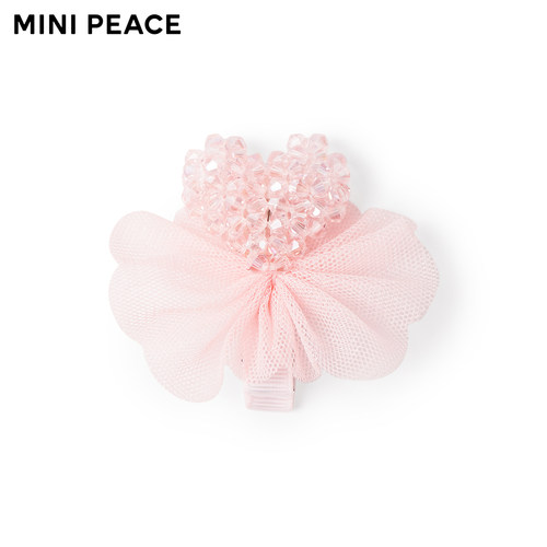 【专柜同款】MINIPEACE太平鸟童装女童发夹一字夹网纱精致发饰