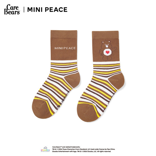MINIPEACE X CareBears太平鸟童装男童儿童袜子中筒袜爱心熊夏款