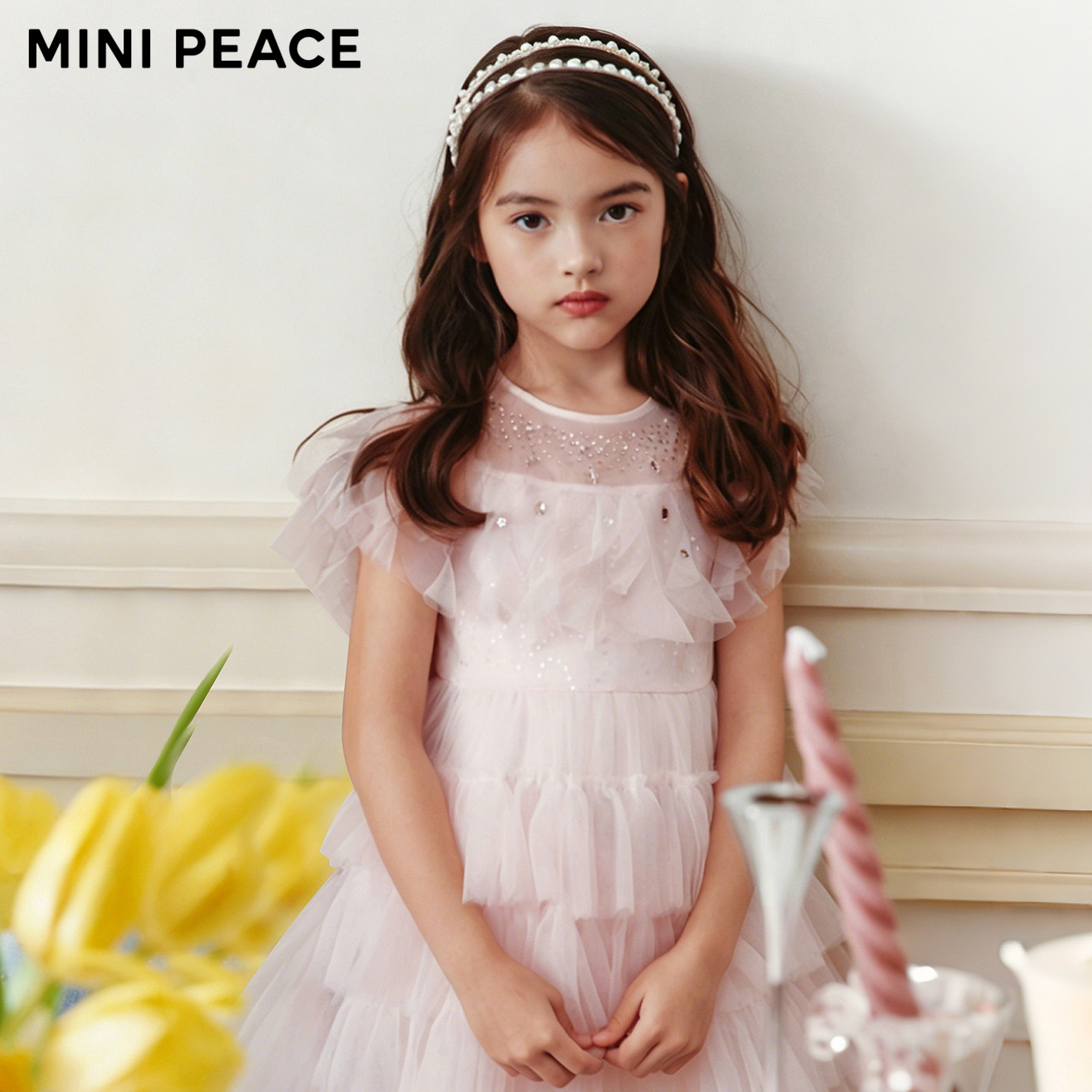 【专柜同款高定系列】MINIPEACE太平鸟女童夏季连衣裙重工礼服裙图片