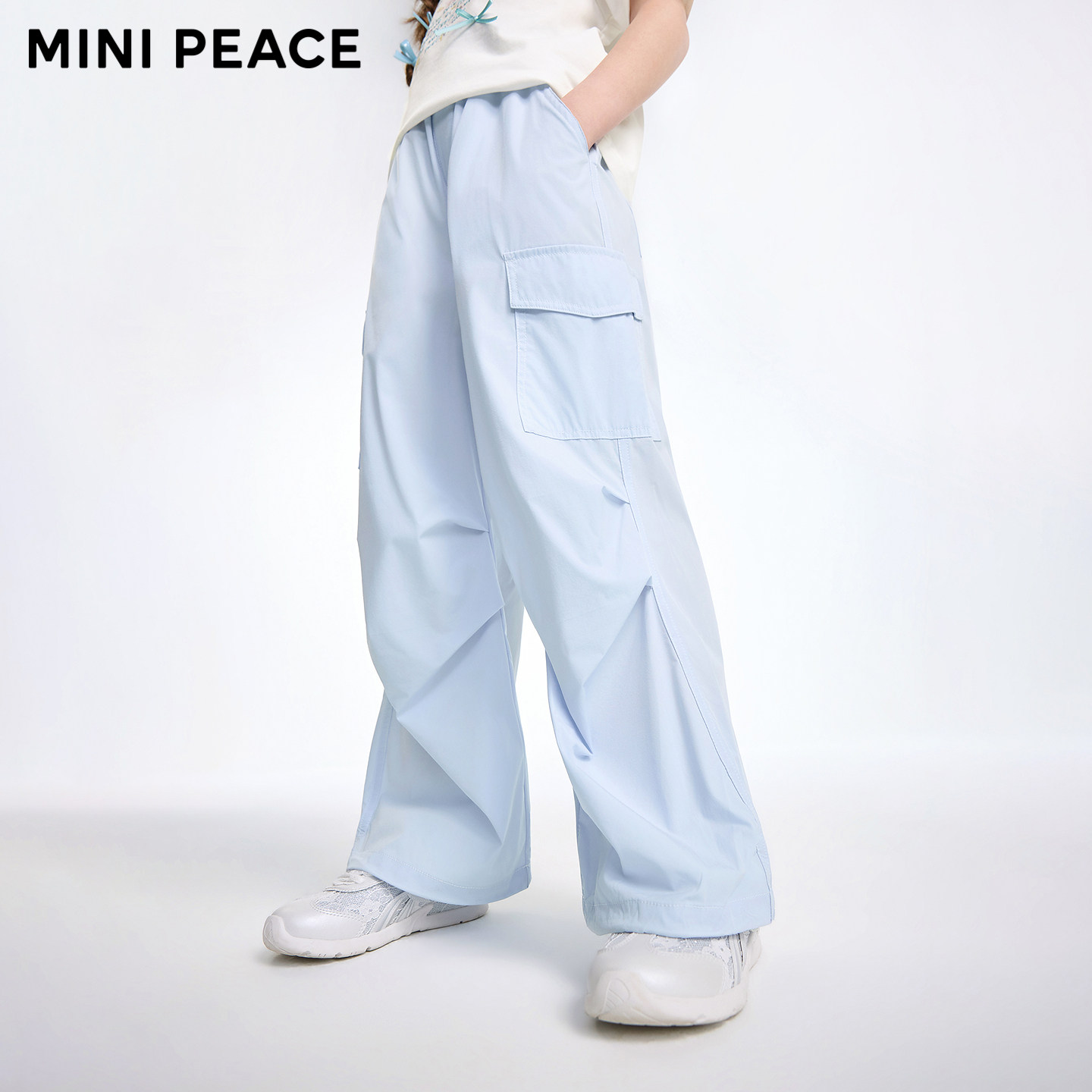 MINIPEACE太平鸟童装女童裤子夏季薄款儿童降落伞裤中大童裤子