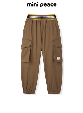 【专柜同款】MINIPEACE太平鸟童装男童工装裤冬季儿童束脚裤子