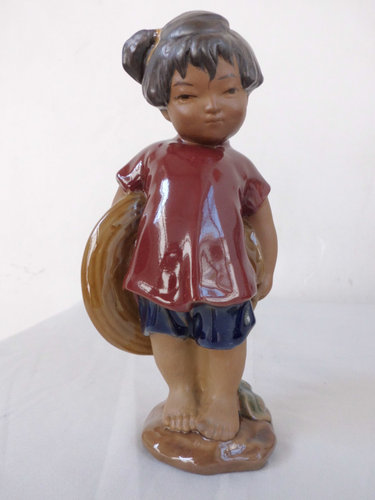 陶瓷石湾公仔刘泽棉可爱风工艺品