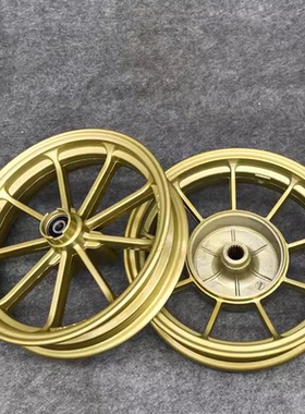 摩托车鬼火RSZ福喜酷奇100战速改装铝合金踏板前后钢圈铃10寸轮毂