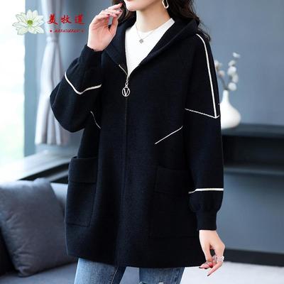 中年大码女装高贵上衣中长款开衫40岁50洋气妈妈秋冬毛呢外套女厚