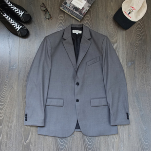 CAILENOW oversize垫肩灰色西装套装男格雷系美式复古西服男外套