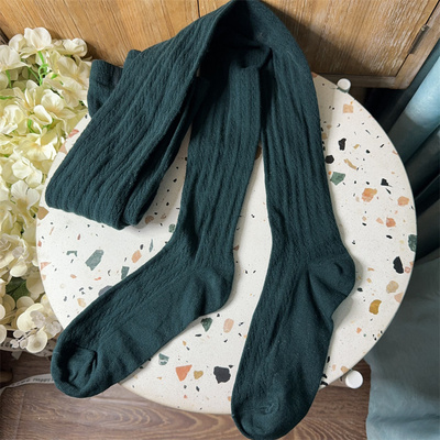 包邮150-165cm麻花针织连裤袜女打底裤春秋