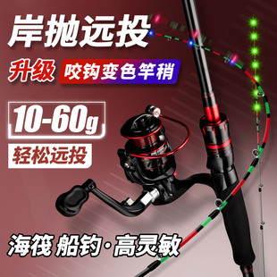 东汀泽新款远投岸抛筏竿套装全套桥筏船筏船钓竿海阀小伐杆软尾