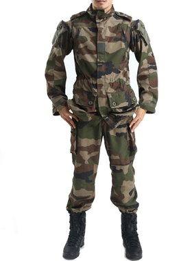 法军军版法国FELIN T4S2防撕驱蚊虫格子布CE迷彩战术风衣夹克