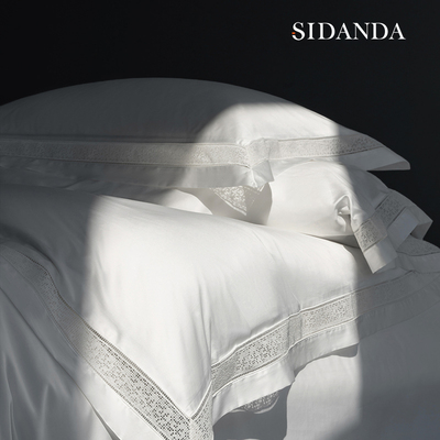 SIDANDA140支进口匹马棉四件套法式纯白色全棉套件镂空刺绣轻奢