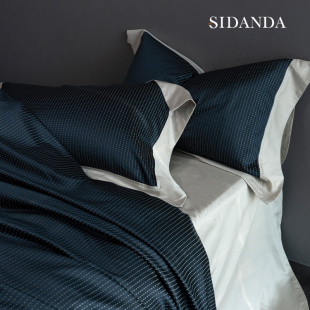 SIDANDA轻奢100支色织提花四件套高端长绒棉裸睡床品套件亲肤全棉