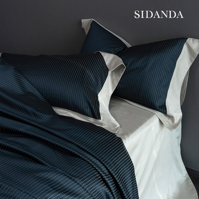 SIDANDA轻奢100支色织提花四件套高端长绒棉裸睡床品套件亲肤全棉